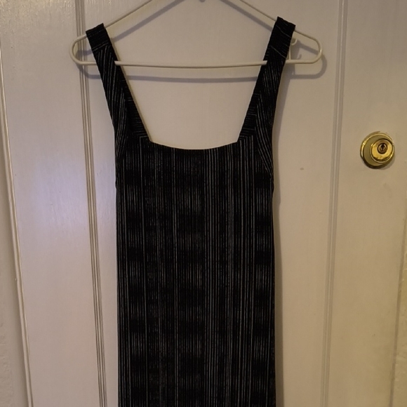 NWT AthletaBlack and Gray Striped Midi Dress